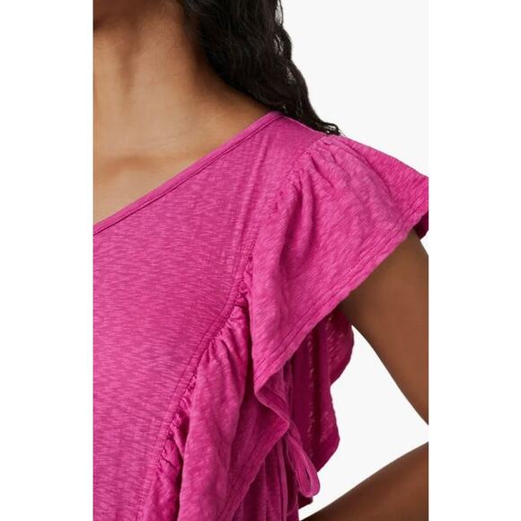 Free People Elisa One Shoulder Maxi Dress in Raspberry size XS - Picture 4 of 5